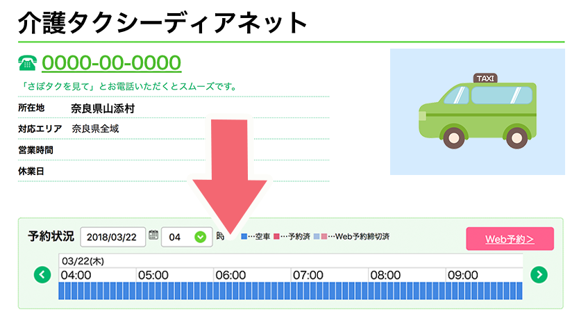 予約状況の公開が可能！